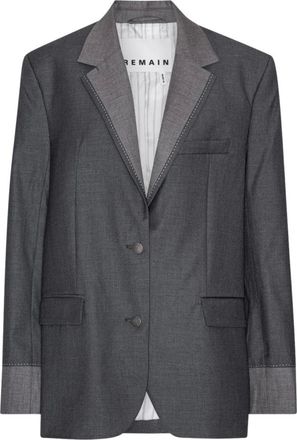 Remain Dames, Jassen, Grijs, Maat: XS Wol