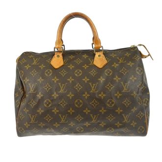 Louis Vuitton Speedy Handbag Monogram Canvas Brown Canvas Handbag (Pre-Owned)