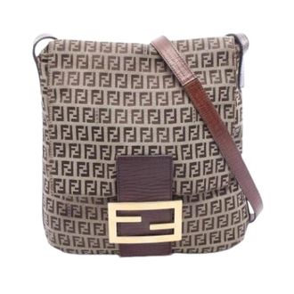 Fendi Pre-owned Vintage Canvas Schoudertas - Dames - Pre-owned - Bruin - Maat: ONE Size Leer