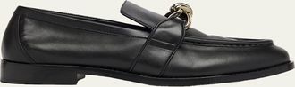 Bottega Veneta Mens Astaire Metallic Knot Napa Loafers