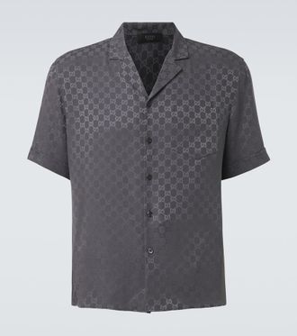 Gucci GG silk jacquard bowling shirt