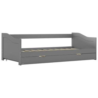 Berkfield Home Pull-out Sofa Bed Frame Grey Pinewood 90x200 cm