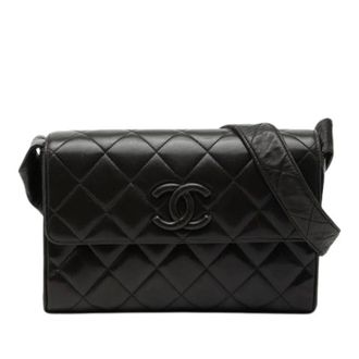 Chanel Pre-owned Quilted Crossbody Bag - Dames - Pre-owned - Zwart - Maat: ONE Size Leer