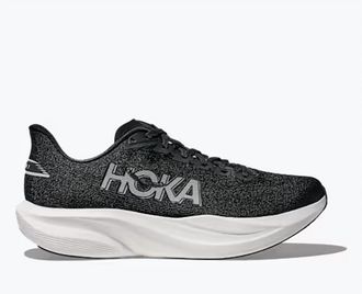 Hoka One One Womens Mach 7 Running Shoes In Black White