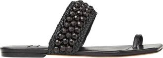 Jimmy Choo London Amoure Bead Embellished Raffia Sandals, Brand Size 35 ( US Size 5 )
