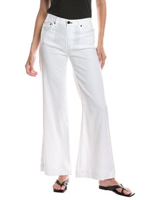 ASKK NY Askk Ny Grey Stripe Linen-Blend Wide Leg Jean