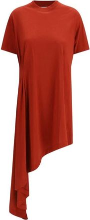 Loulou Studio Kleedjes, Dames, Rood, XS, Katoen, Igari T-shirt Jurk