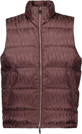 Dior Mouwloze Schuine Pufferjas - Heren - Bodywarmers - Rood - L - Jassen