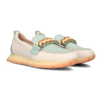 Hispanitas Schoenen, Dames, Veelkleurig, 38 EU, Leer, Groene Instap Schoenen voor Dames