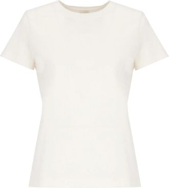 Marella Tops, Dames, Wit, M, Katoen, Monochrome T-shirt