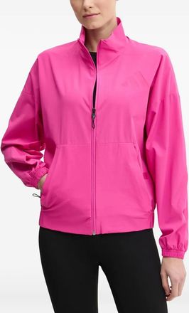 adidas zip-front high-neck jacket - women - Elastane/Recycled Polyamide - S - Pink