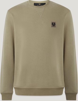 Belstaff Sweatshirt Mens Cotton Fleece Fatigue Green Size 2XL