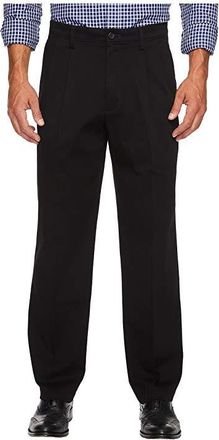 Dockers Easy Khaki D3 Classic Fit Pleated Pants Mens Clothing Black : 36 30, Cotton/Polyester/Elastane