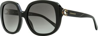 Coach Womens C-Hinge Butterfly Sunglasses HC8292 50028G Black 56mm