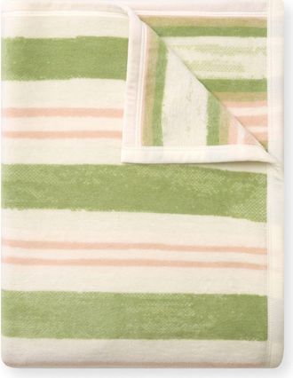 ChappyWrap Watercolor Stripe Throw Blanket in Green at Nordstrom