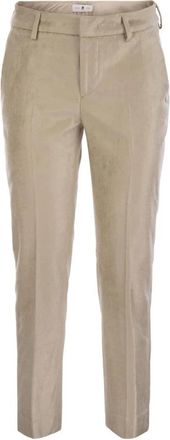 PT01 Tailored Dress Pants - Dames - Chinos - Beige - S - Leer - Broeken