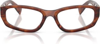 Miu Miu 0mu 04yv Rectangular Tortoiseshell Acetate Eyeglasses