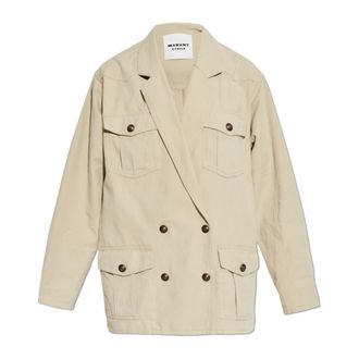 Isabel Marant Jassen, Dames, Beige, M, Katoen, Nevala Blazer