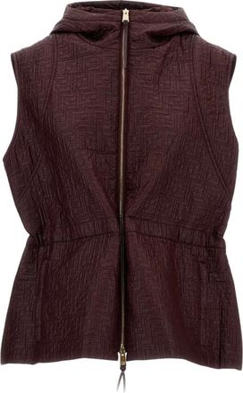 Fendi Vests, female, Red, Size: M Quilted Vest