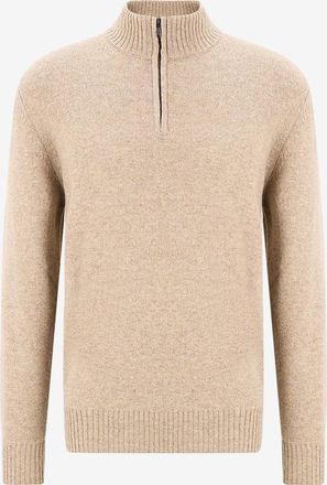 Maurizio Baldassari Pullover mit Stehkragen und Zip aus Kaschmir