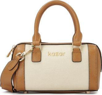 Kazar Kleine bowlen tas - Dames - Handtassen - Beige - ONE Size - Leer - Tassen