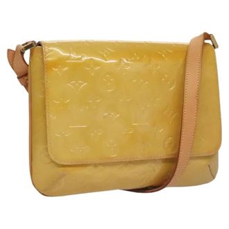 Louis Vuitton Pre-owned Cross Body Bags, female, Beige, Size: ONE SIZE Pre-owned Vintage Patent Leather Shoulder Bag