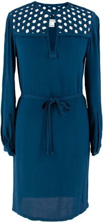 Diane Von Fürstenberg Blue Net Trim Dress Size XXS