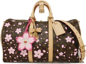 Louis Vuitton Blossom Brown Cherry Monogram Canvas Boston Bag (Pre-Owned)