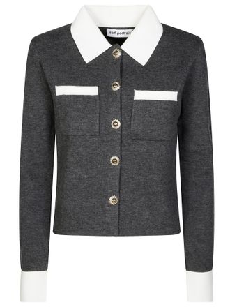 Self Portrait Plain Knit Cardigan