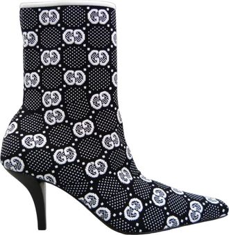 Gucci Hakken Boots - Dames - Laarzen met Hak - Veelkleurig - 40 EU - Schoenen