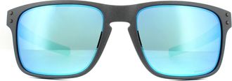 Oakley Zonnebril Holbrook Mix OO9384-10 Steel Prizm Sapphire Gepolariseerd