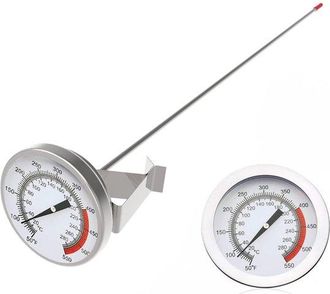OEM Term&oacute;metro Para Freidora Con Una Longitud De 40,6 Cm Y Clip, De Lectura Directa, Term&oacute;metro Para Carne Con Esfera De 5,1 Cm, Pavo, Dulces, Etc