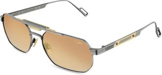 Cazal Gunmetal Gold Stijlvolle Zonnebril - unisex - Zonnebrillen - Geel - ONE Size - Accessoires