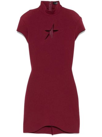 MUGLER Star mini dress - Red