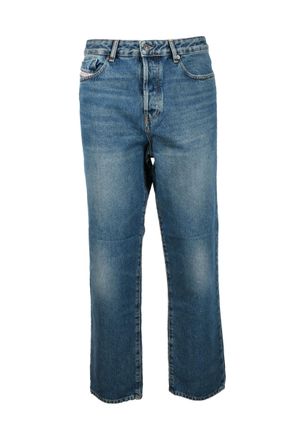 Diesel Mens Dvintage Straight Leg Jeans Size 32 - Blue Cotton - Size 33 (Waist)