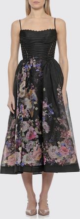 Zimmermann Abito Luna midi Zimmermann in lino con stampa floreale