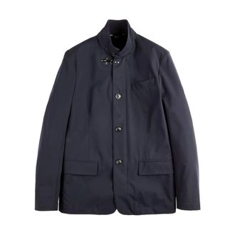Fay Formal Blazers, male, Blue, Size: XL Travel Jacket
