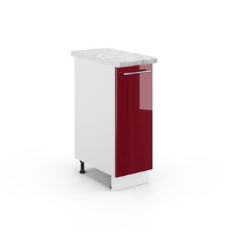 Vicco Armario De Farmacia Fame-line, Rojo Burdeos Alto Brillo, 30 Cm, Et M&aacute;rmol, Vicco