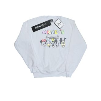Disney Heren Mickey Mouse Friends Faded Nostalgia Sweatshirt (Wit)