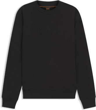 BOSS Relaxed-fit sweatshirt in cotton terry with embroidered logo