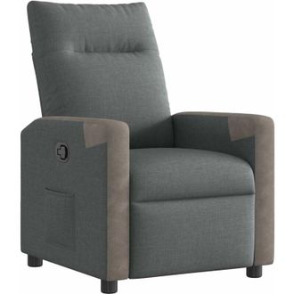 vidaXL Sill&oacute;n Reclinable De Tela Gris Oscuro Vidaxl
