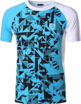 Jeansian Men Sport Tee Shirt Tshirt T-Shirt Short Sleeve Tops Tennis Golf Bowling LSL193 White S