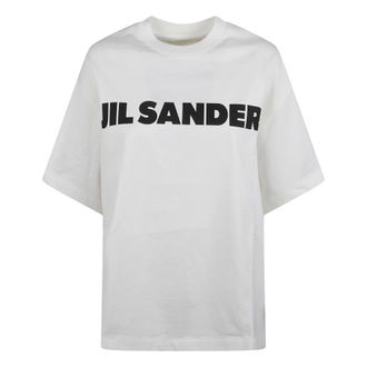 Jil Sander T-Shirts, female, White, Size: XS Logo T-Shirt