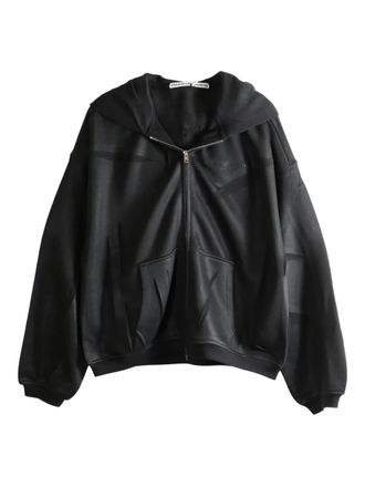 Alexander Wang zip-up hoodie - unisex - Cotton/Polyester - M - Black