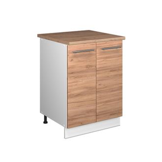 Vicco Mueble Bajo Para Fregadero Fame-line, Roble Dorado/blanco, 60 Cm, Vicco