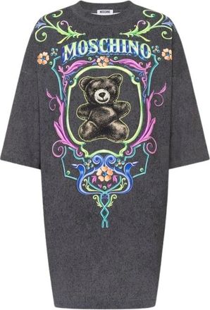 Moschino Vestido de Algod&oacute;n Pesado Oso de Peluche - Dresses - Mujer - Negro - 2XS