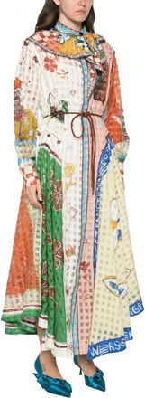Alemais Patchwork Shirt Dress - Dames - Shirt Kleedjes - Veelkleurig - 2XS - Kleedjes
