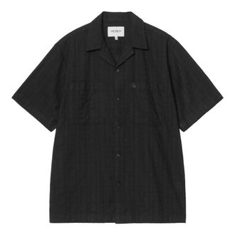 Carhartt Work in Progress SS Gareth Shirt - male - Carhartt Wip - Short Sleeve Shirts - Black - XS - Shirts