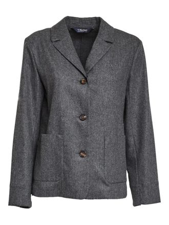 Max Mara Dora buttoned blazer - women - Wool/Lycra - 38 - Grey