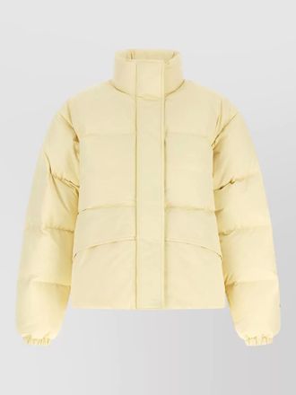 Jil Sander technical fabric down jacket high collar